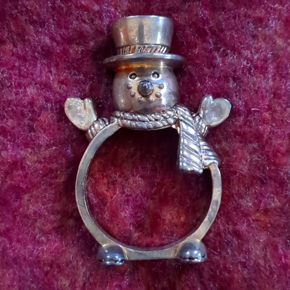 International Silver Company set of 6 Snowman Napkin Rings holiday decor